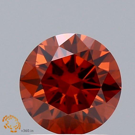 1.05 Ct. Fancy Deep  Orange Round Lab Grown Diamond