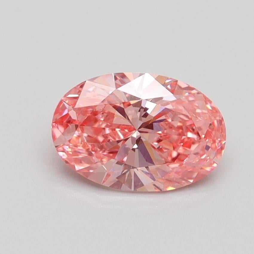 1.06 Ct. Fancy Vivid Pink Oval Lab Grown Diamond