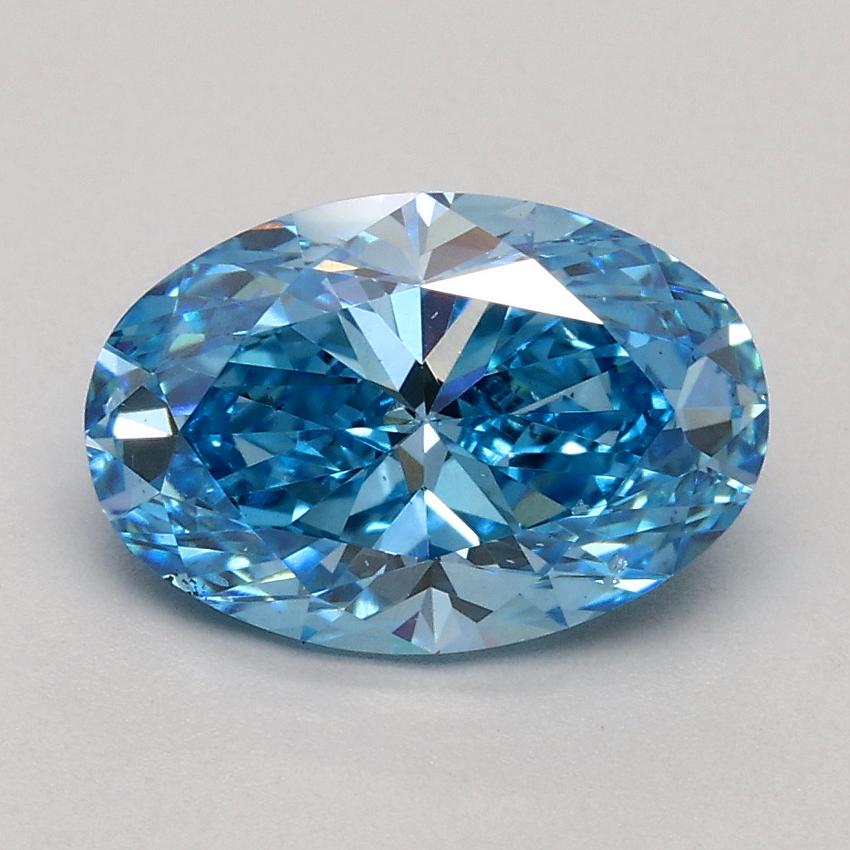 1.50 Ct. Fancy Vivid Blue Oval Lab Grown Diamond