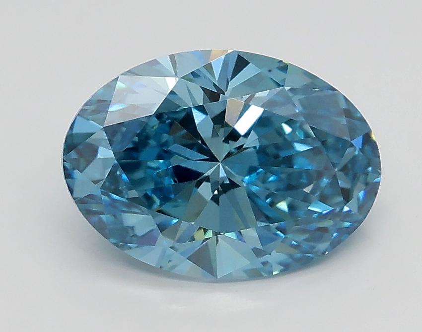 1.51 Ct. Fancy Vivid Blue Oval Lab Grown Diamond