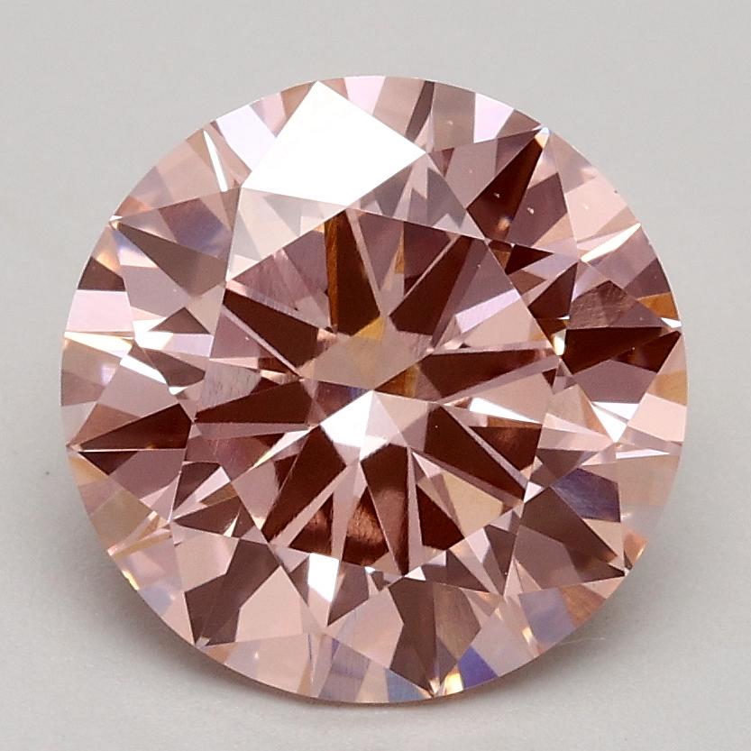 2.10 Ct. Fancy Intense Pink Round Lab Grown Diamond