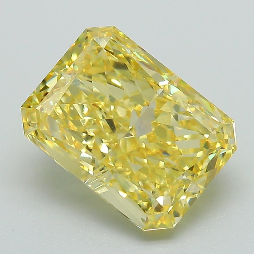 4.24 Ct. Fancy Vivid Yellow Radiant Lab Grown Diamond