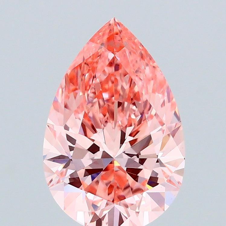 1.51 Ct. Fancy Vivid Pink Pear Lab Grown Diamond