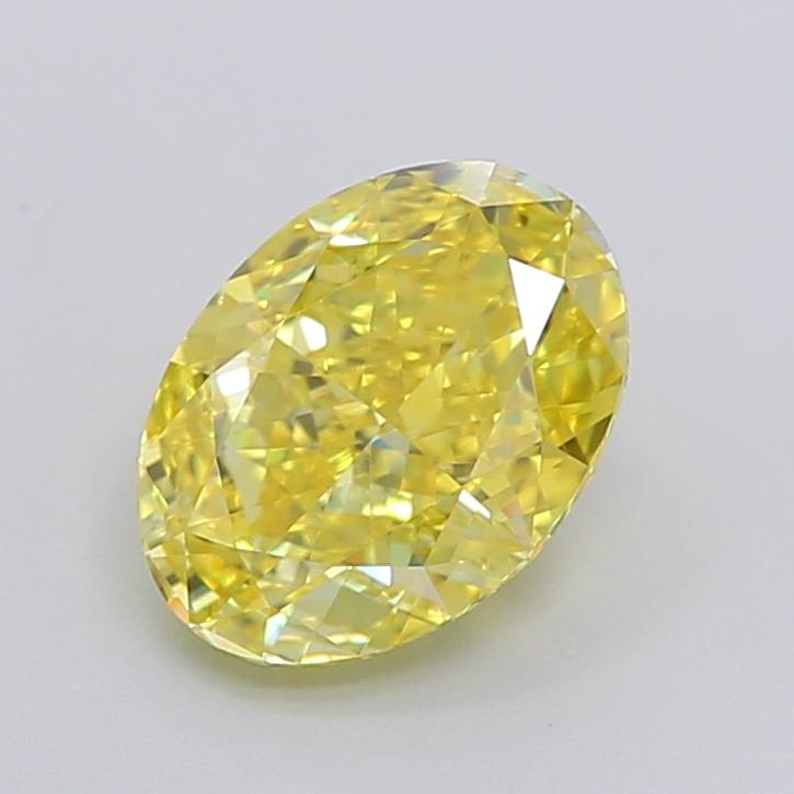 2.57 Ct. Fancy Vivid Yellow Oval Lab Grown Diamond
