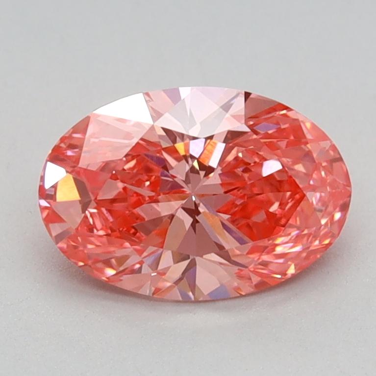 0.82 Ct. Fancy Vivid Pink Oval Lab Grown Diamond