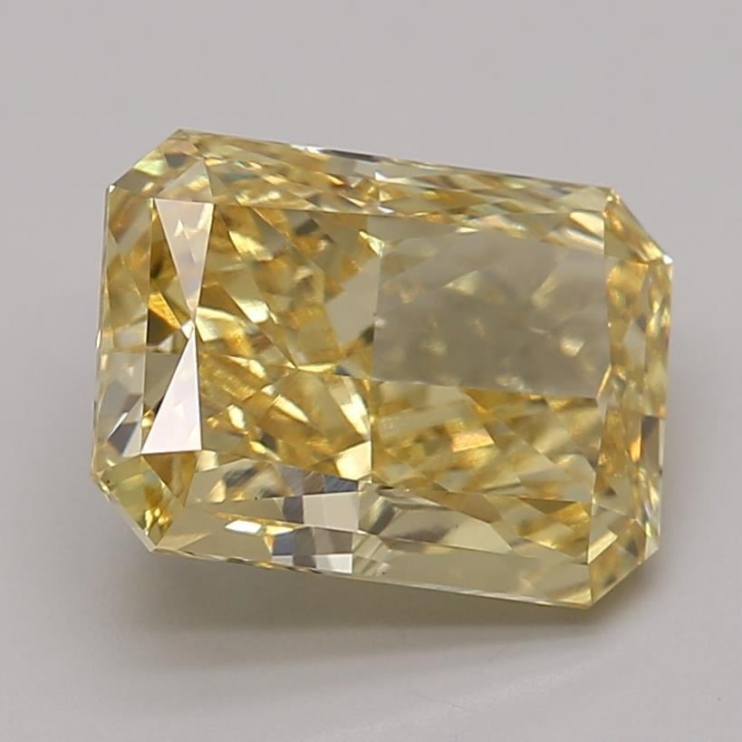 3.56 Ct. Fancy Vivid Yellow Radiant Lab Grown Diamond