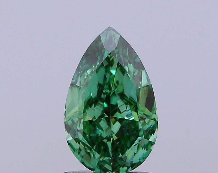 1.60 Ct. Fancy Vivid Green Pear Lab Grown Diamond