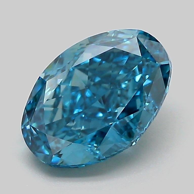 2.08 Ct. Fancy Vivid Blue Oval Lab Grown Diamond