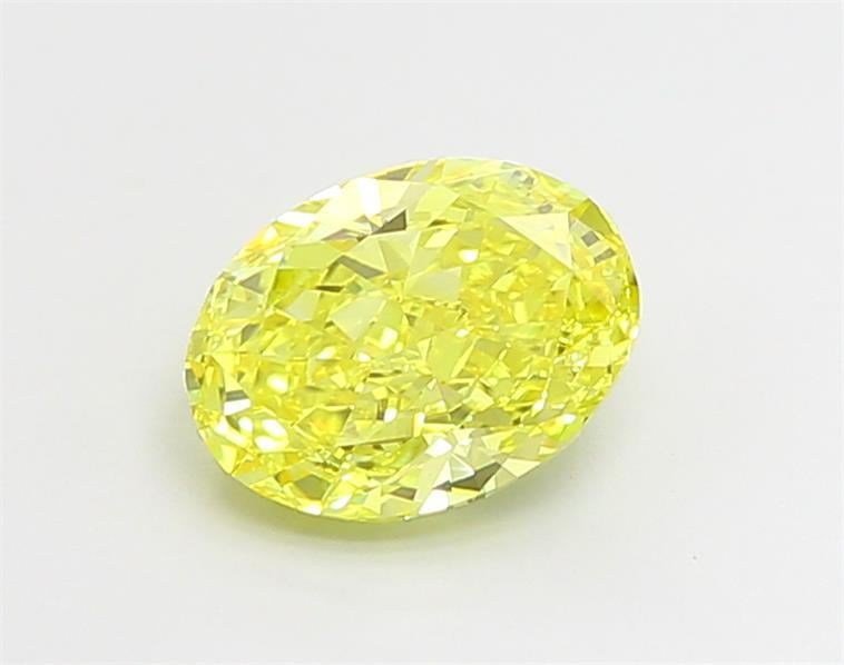 2.06 Ct. Fancy Vivid  Yellow Oval Lab Grown Diamond