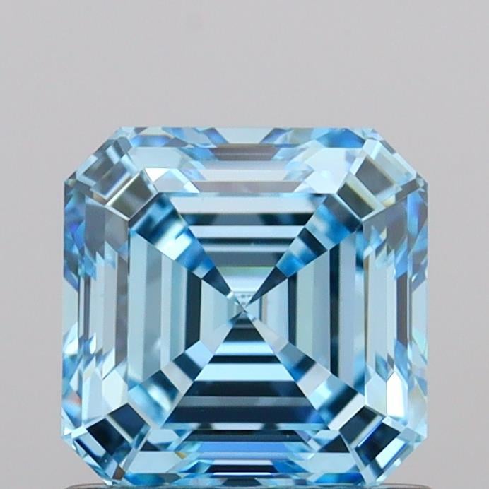 1.03 Ct. Fancy Vivid Blue Asscher Lab Grown Diamond