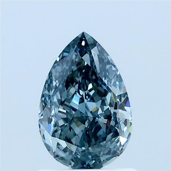 1.02 Ct. Fancy Intense Green Blue Pear Lab Grown Diamond