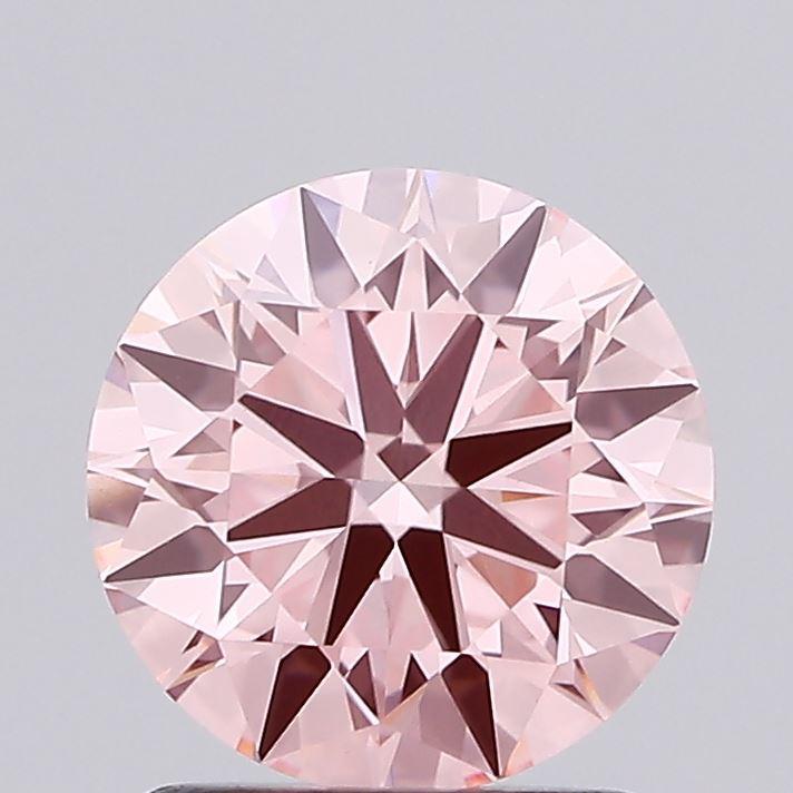 1.52 Ct. Fancy Vivid Pink Round Lab Grown Diamond