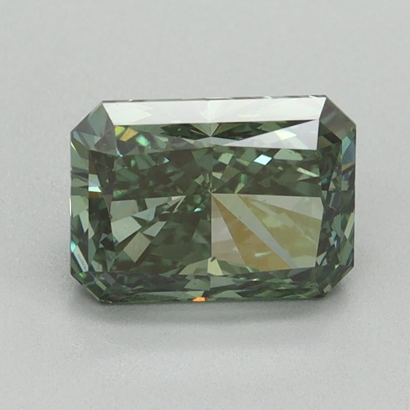 1.57 Ct. Fancy Vivid Pacific Green Radiant Lab Grown Diamond