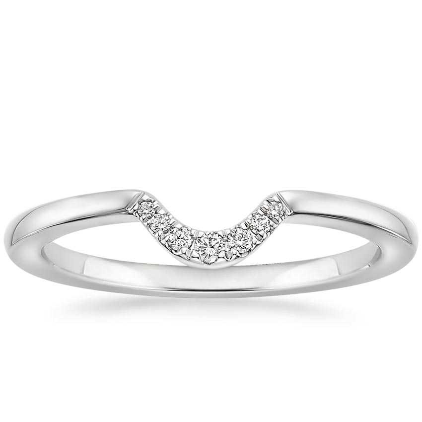 Curved Nesting Stackable Diamond Ring 