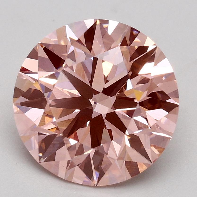 2.24 Ct. Fancy Intense Pink Round Lab Grown Diamond