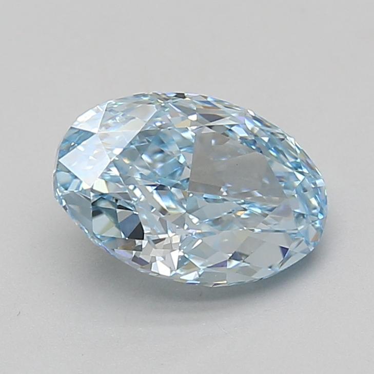 2.06 Ct. Fancy Vivid Blue Oval Lab Grown Diamond