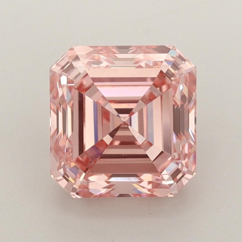 2.56 Ct. Fancy Intense  Pink Asscher Lab Grown Diamond