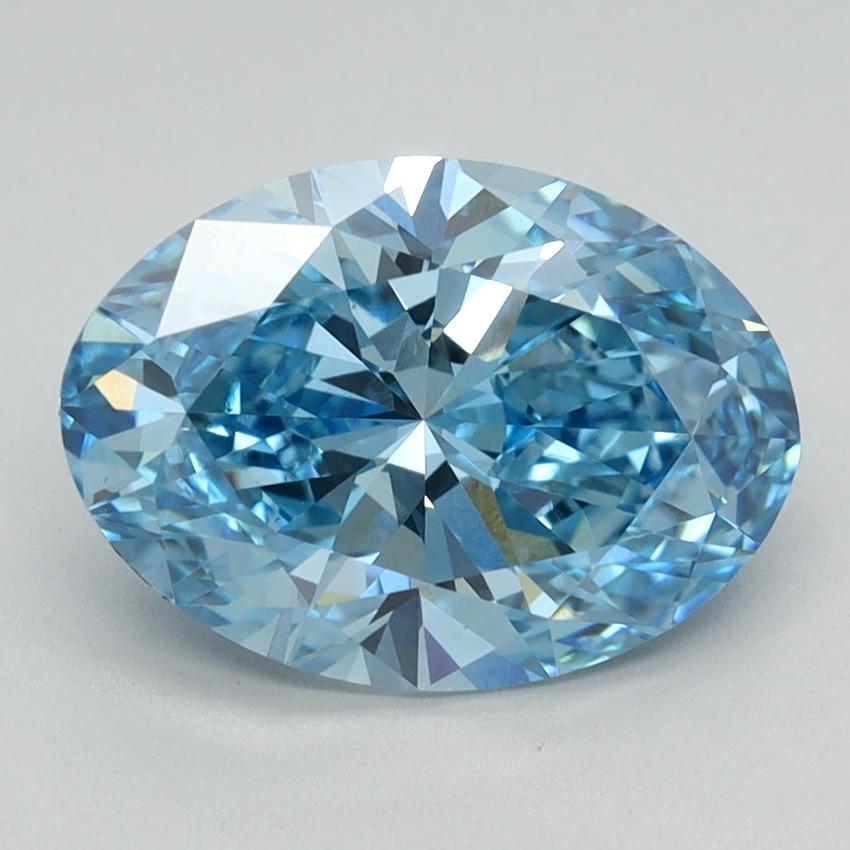 2.23 Ct. Fancy Vivid Blue Oval Lab Grown Diamond
