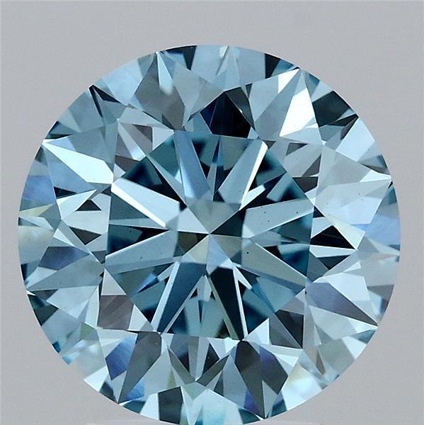 3.00 Ct. Fancy Vivid Blue Round Lab Grown Diamond
