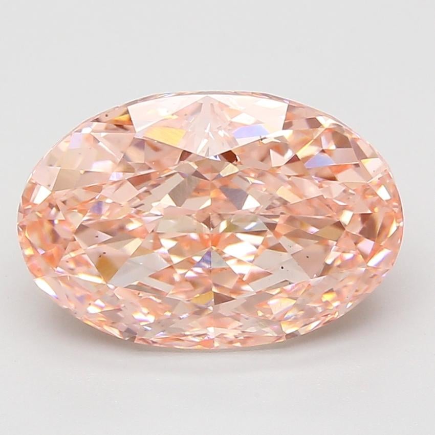 7.02 Ct. Fancy Vivid Pink Oval Lab Grown Diamond