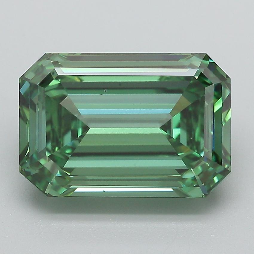 5.02 Ct. Fancy Vivid Green Emerald Lab Grown Diamond