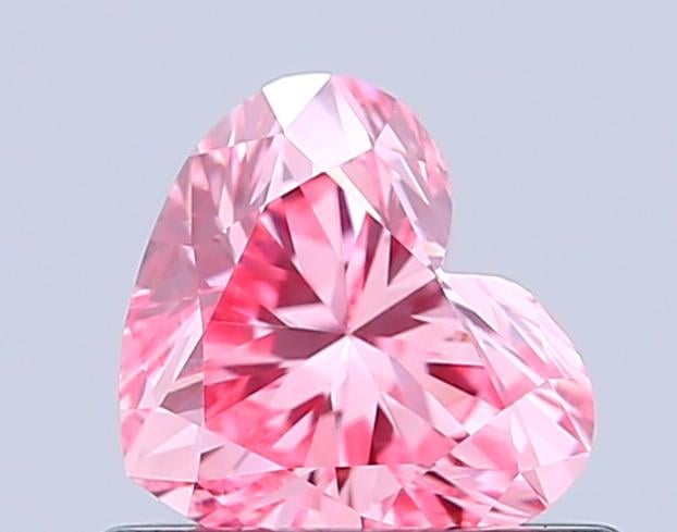 0.57 Ct. Fancy Vivid Pink Heart Lab Grown Diamond
