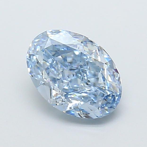 1.47 Ct. Fancy Vivid  Blue Oval Lab Grown Diamond