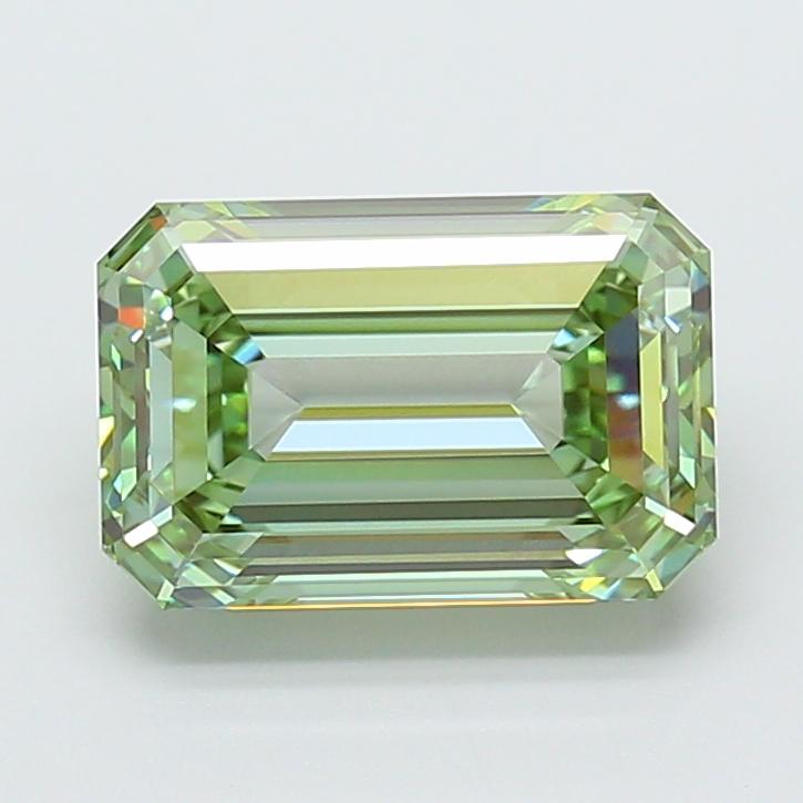5.10 Ct. Fancy Vivid Green Emerald Lab Grown Diamond