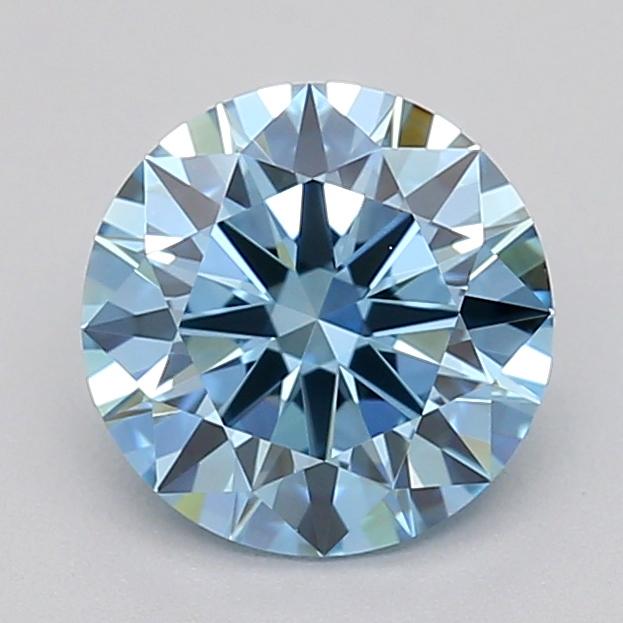 0.71 Ct. Fancy Vivid  Blue Round Lab Grown Diamond