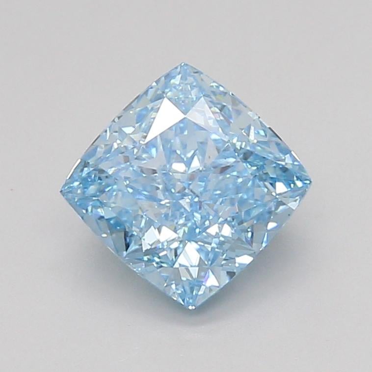 2.06 Ct. Fancy Vivid Blue Cushion Lab Grown Diamond
