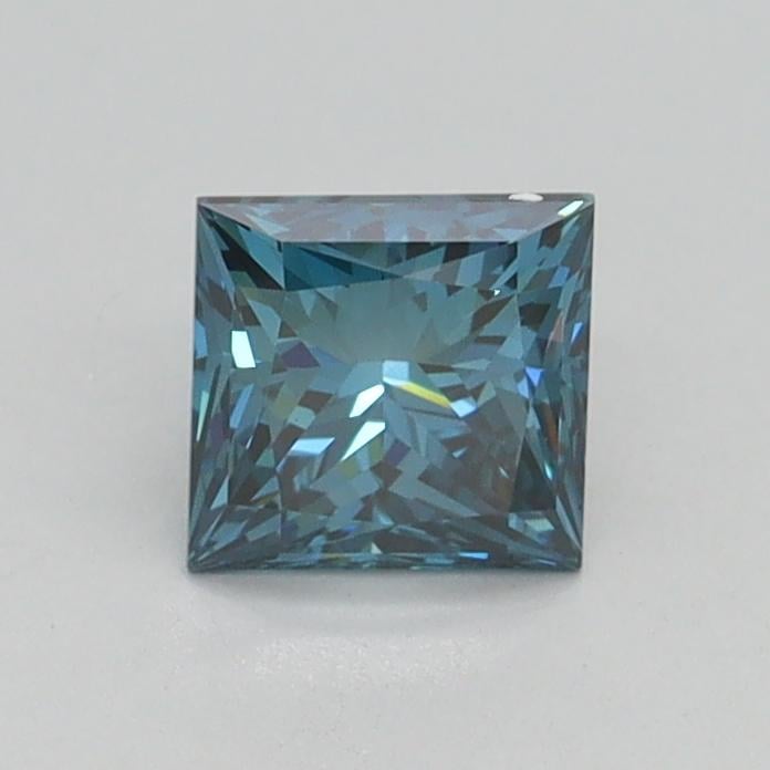0.71 Ct. Fancy Vivid Blue Princess Lab Grown Diamond