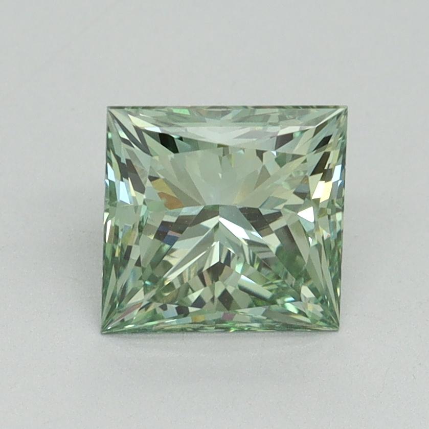 1.54 Ct. Fancy Vivid Green Princess Lab Grown Diamond