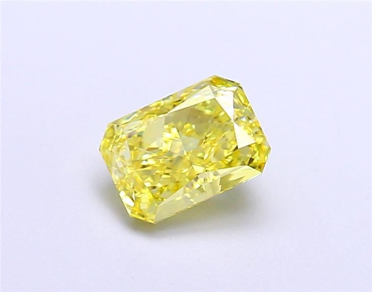 1.08 Ct. Fancy Vivid  Yellow Radiant Lab Grown Diamond
