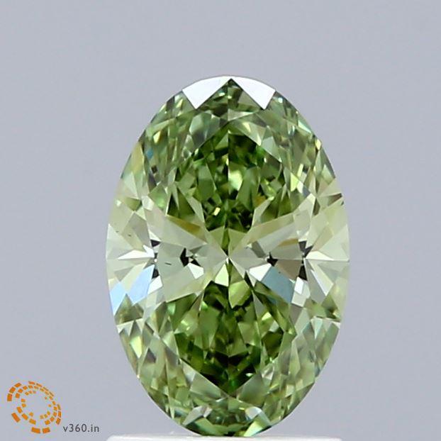 1.08 Ct. Fancy Green Oval Lab Grown Diamond
