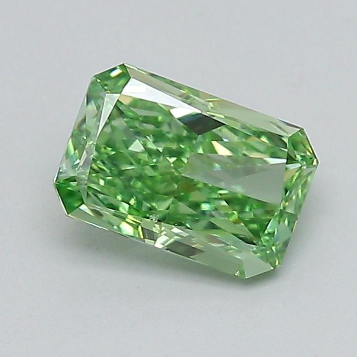 1.00 Ct. Fancy Vivid  Green Radiant Lab Grown Diamond
