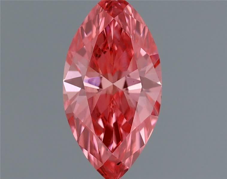 0.45 Ct. Fancy Vivid Pink Marquise Lab Grown Diamond