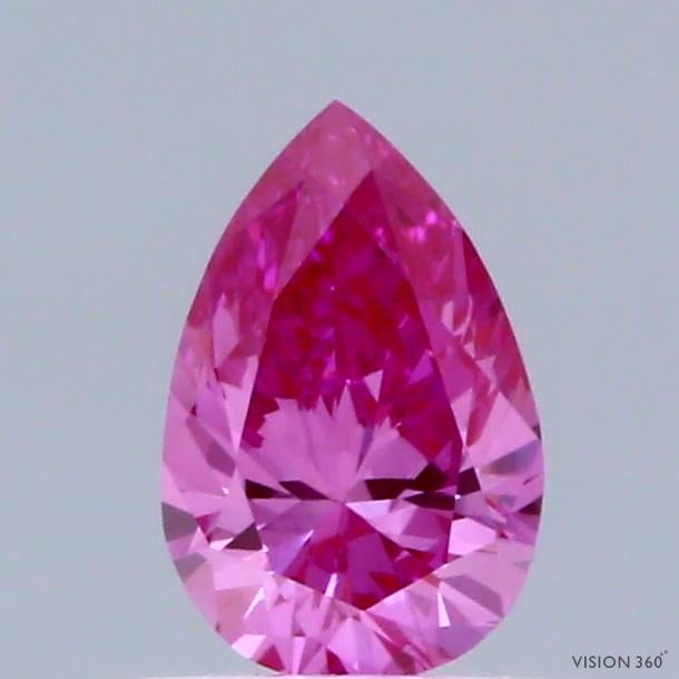 0.40 Ct. Fancy Vivid Pink Pear Lab Grown Diamond