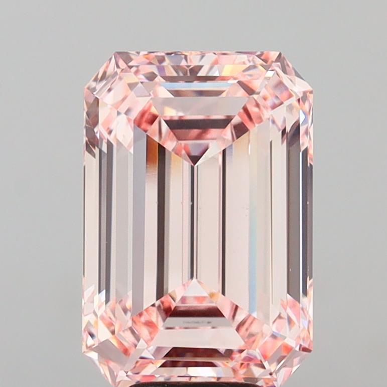 8.09 Ct. Fancy Intense Pink Emerald Lab Grown Diamond