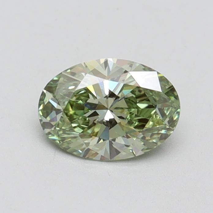 0.5 Ct. Fancy Intense Green Oval Lab Grown Diamond