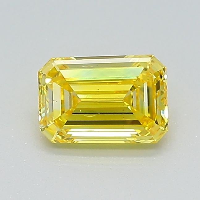 0.49 Ct. Fancy Vivid Yellow Emerald Lab Grown Diamond