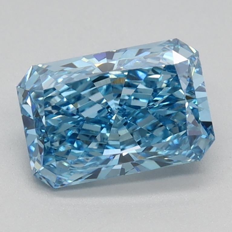 1.12 Ct. Fancy Vivid Blue Radiant Lab Grown Diamond