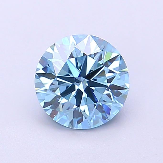1.24 Ct. Fancy Vivid Blue Round Lab Grown Diamond