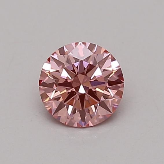 0.30 Ct. Fancy Vivid Pink Round Lab Grown Diamond