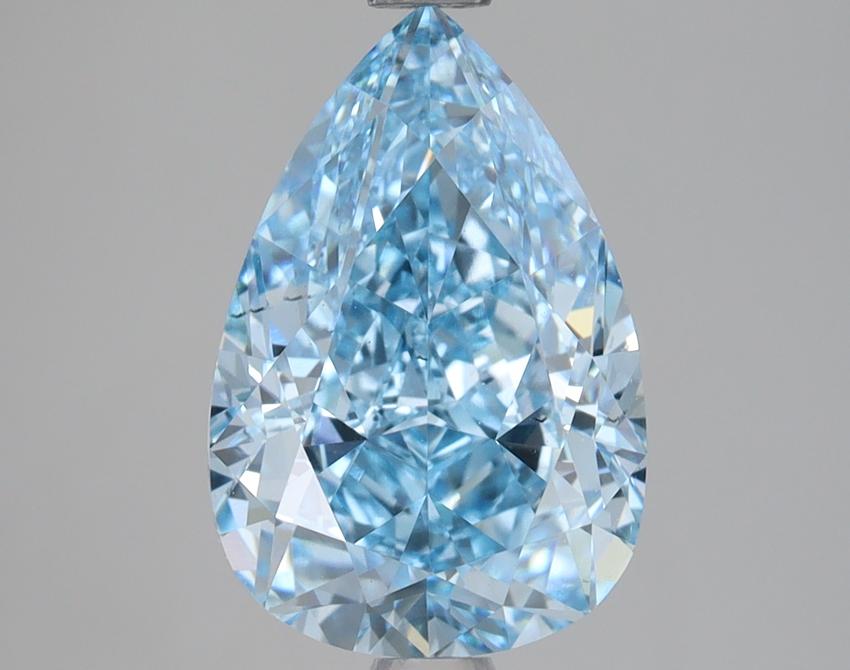 3.02 Ct. Fancy Vivid Blue Pear Lab Grown Diamond