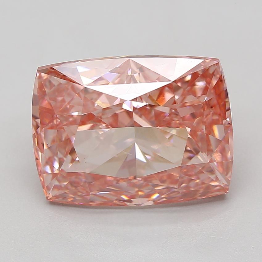 9.11 Ct. Fancy Vivid Pink Cushion Lab Grown Diamond