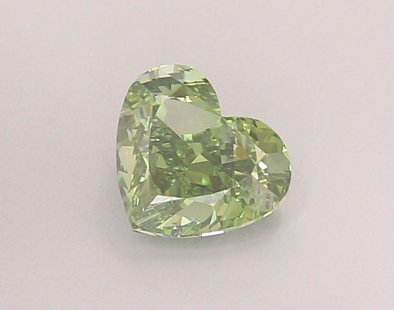 1.39 Ct. Fancy Vivid  Green Heart Lab Grown Diamond