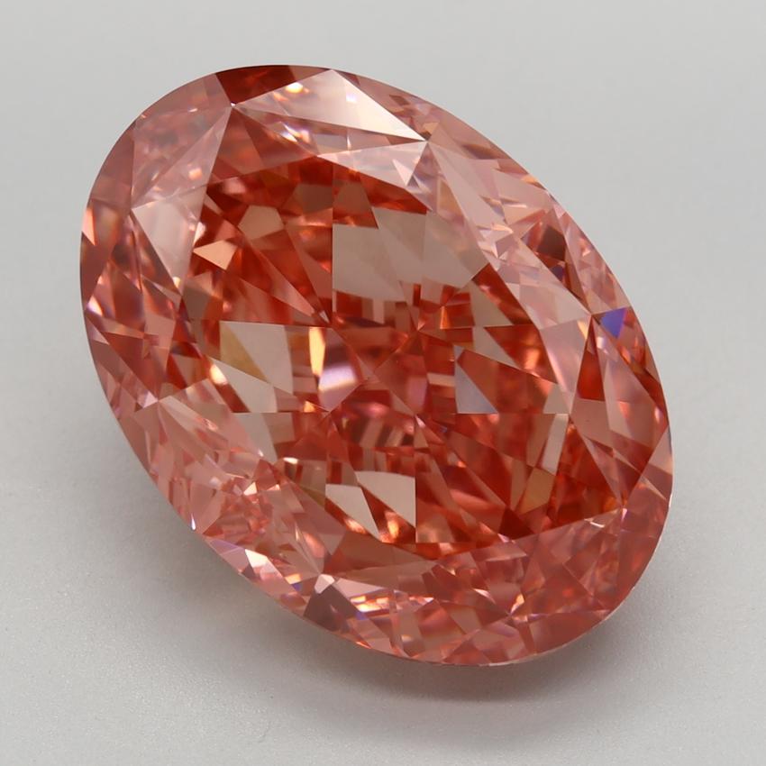 10.16 Ct. Fancy Vivid Pink Oval Lab Grown Diamond