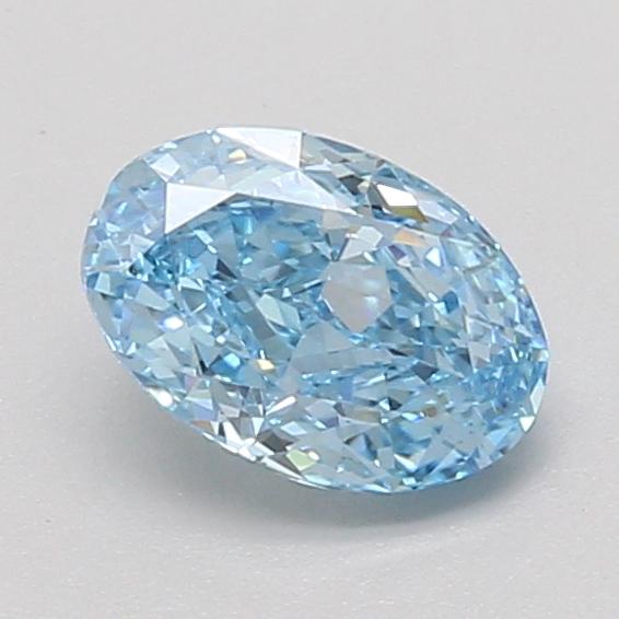 1.09 Ct. Fancy Vivid Blue Oval Lab Grown Diamond