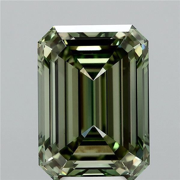 7.09 Ct. Fancy Vivid  Green Emerald Lab Grown Diamond