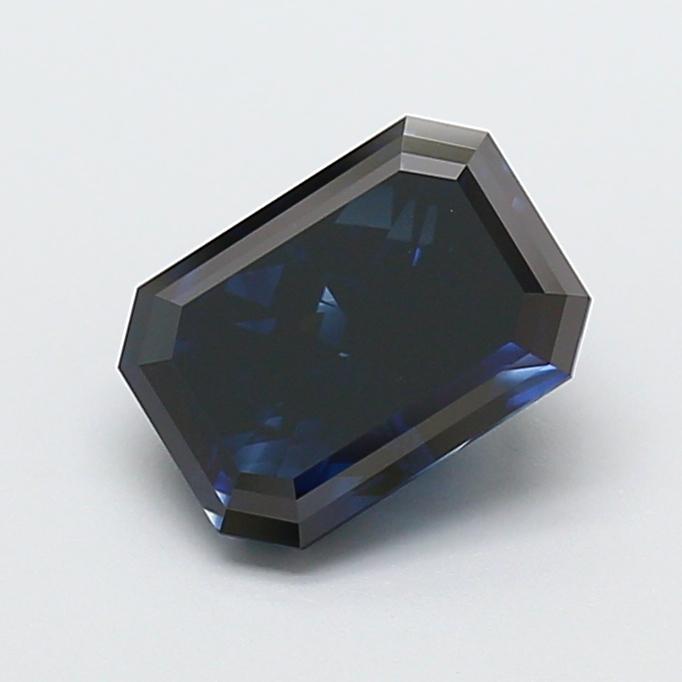 2.08 Ct. Fancy Deep  Blue Radiant Lab Grown Diamond